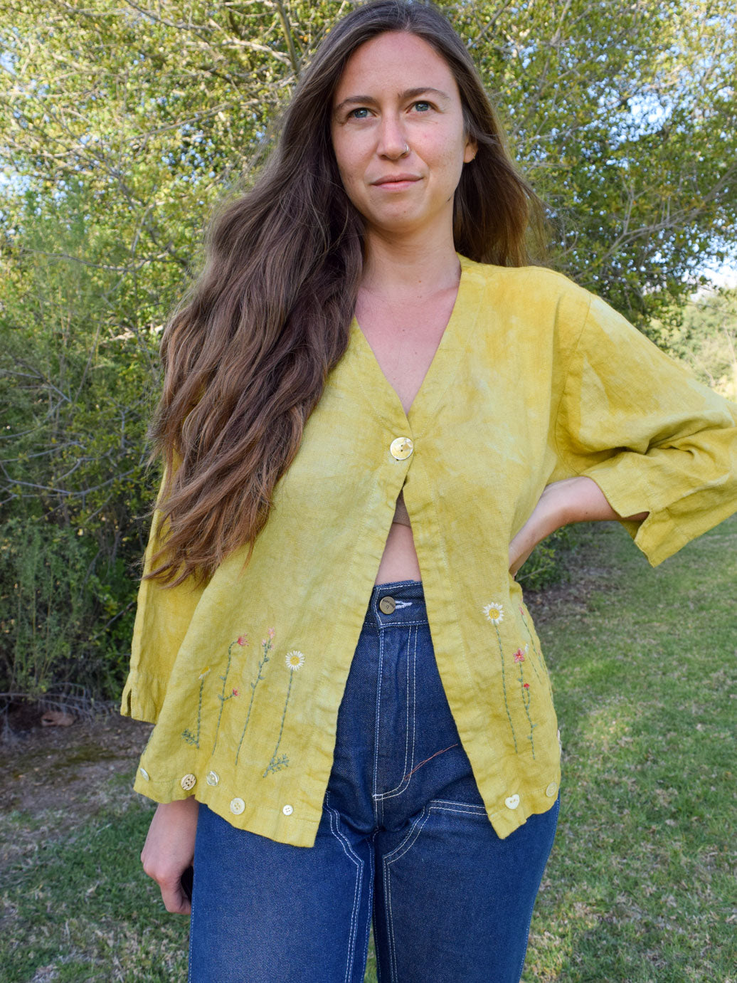 Marigold Garden Embroidered Blouse