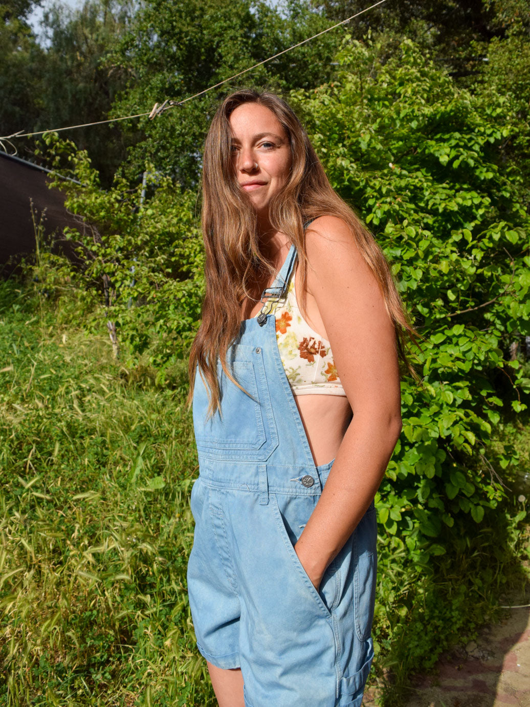 Indigo Short Overalls