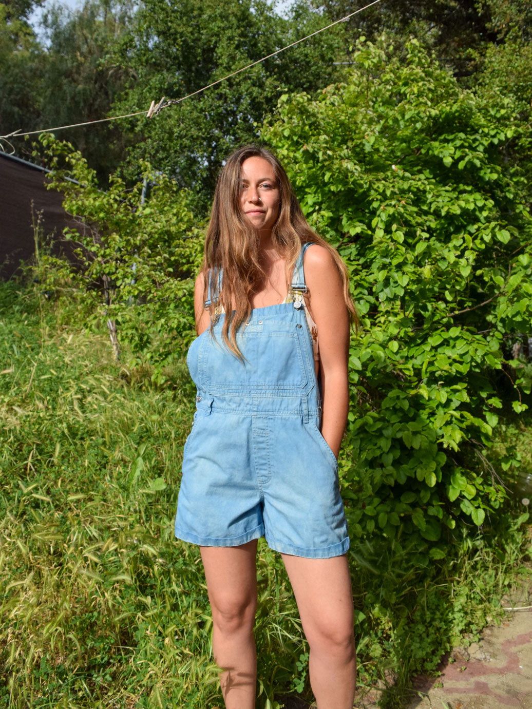 Indigo Short Overalls