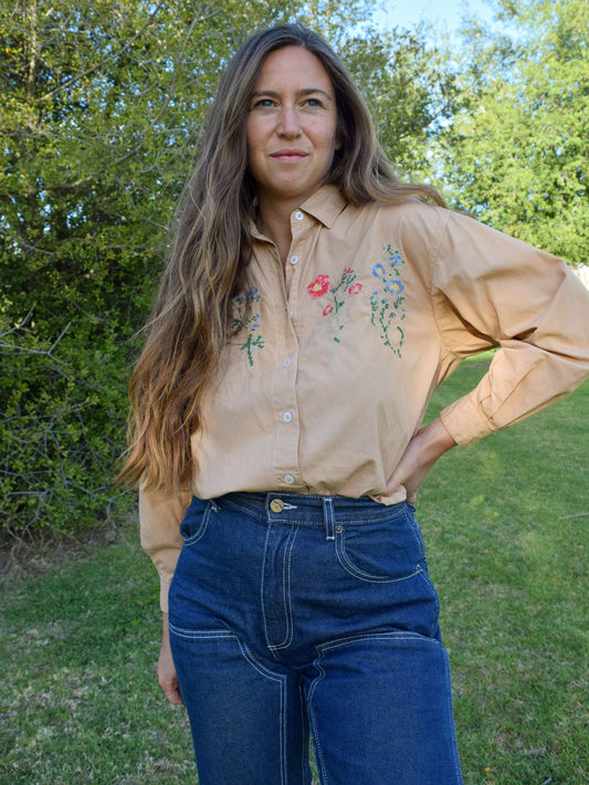 Cutch Flower Embroidered Blouse