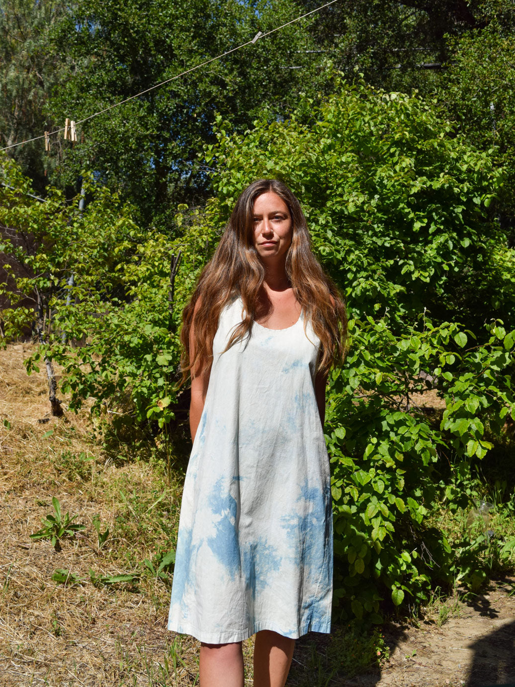 Indigo Scrunch Dyed Nightgown