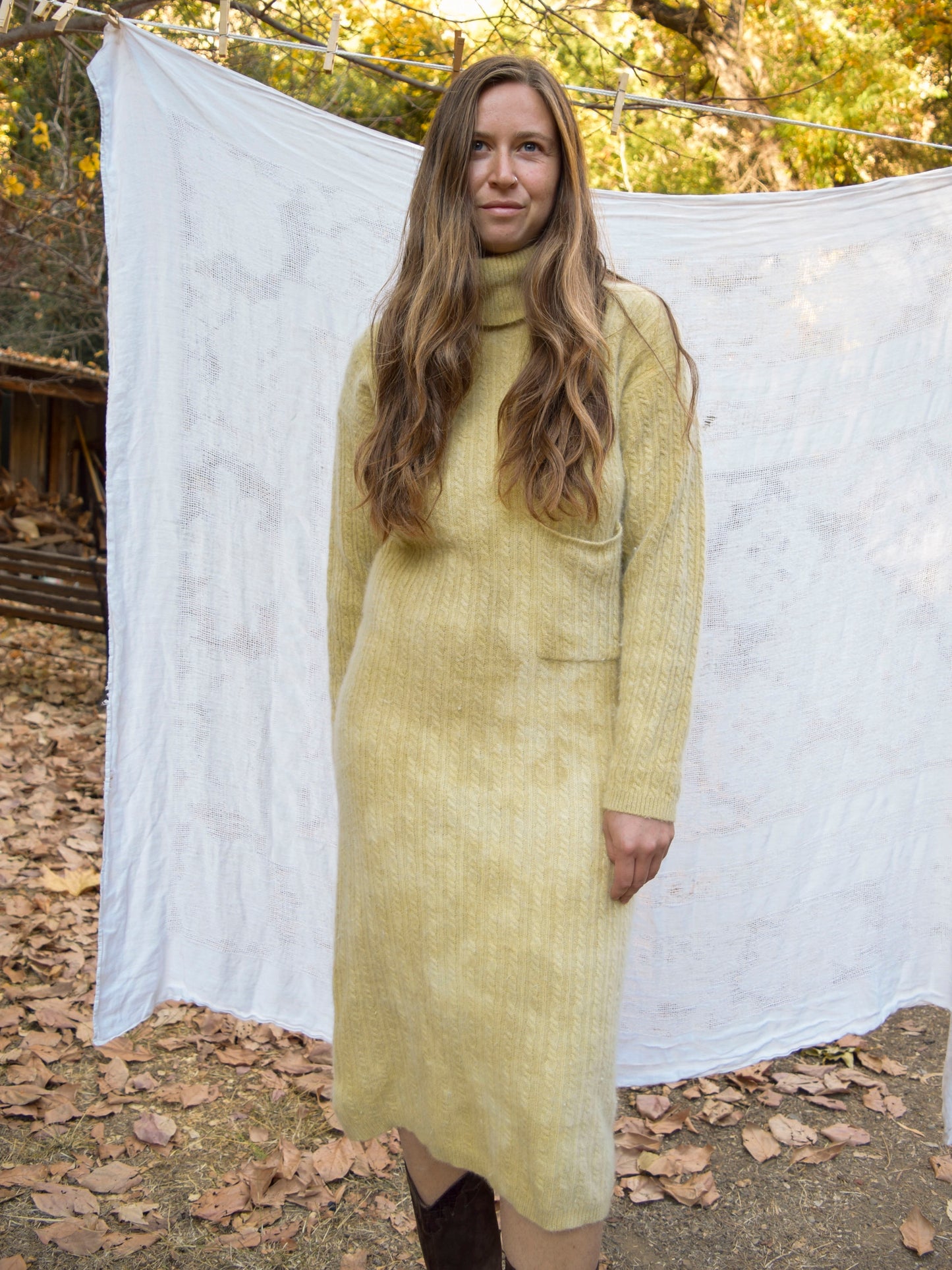 Pomegranate Angora/Lambs Wool Sweater Dress