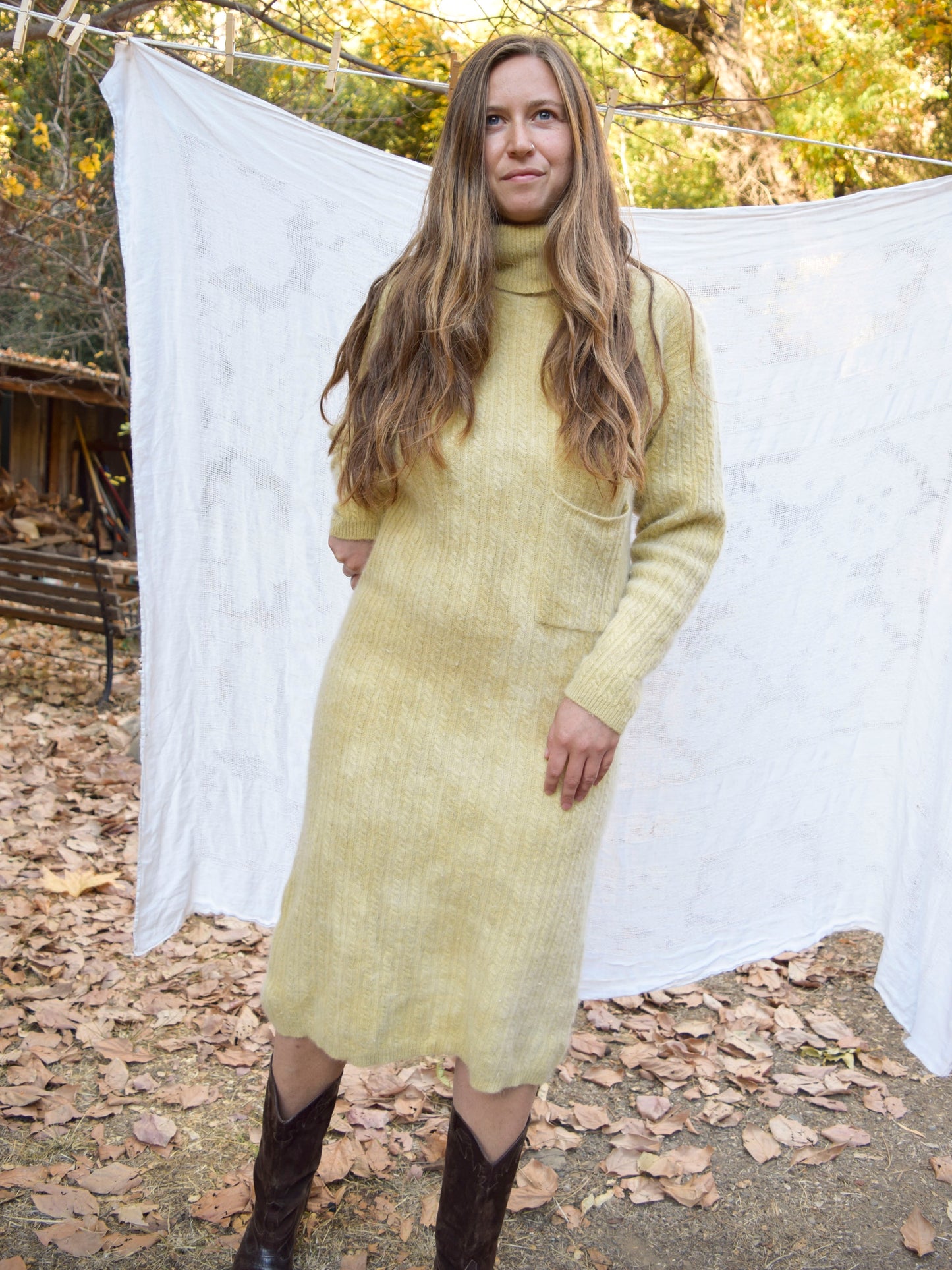 Pomegranate Angora/Lambs Wool Sweater Dress