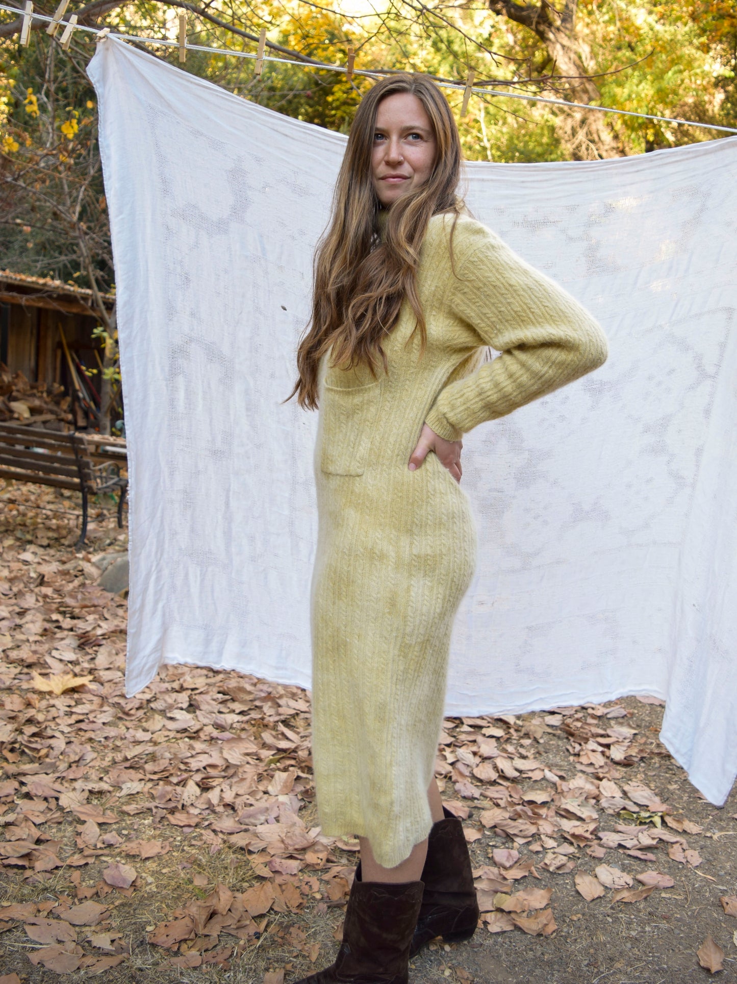 Pomegranate Angora/Lambs Wool Sweater Dress