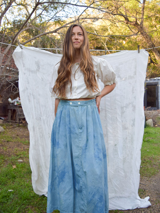 Tie Dye Indigo Skirt