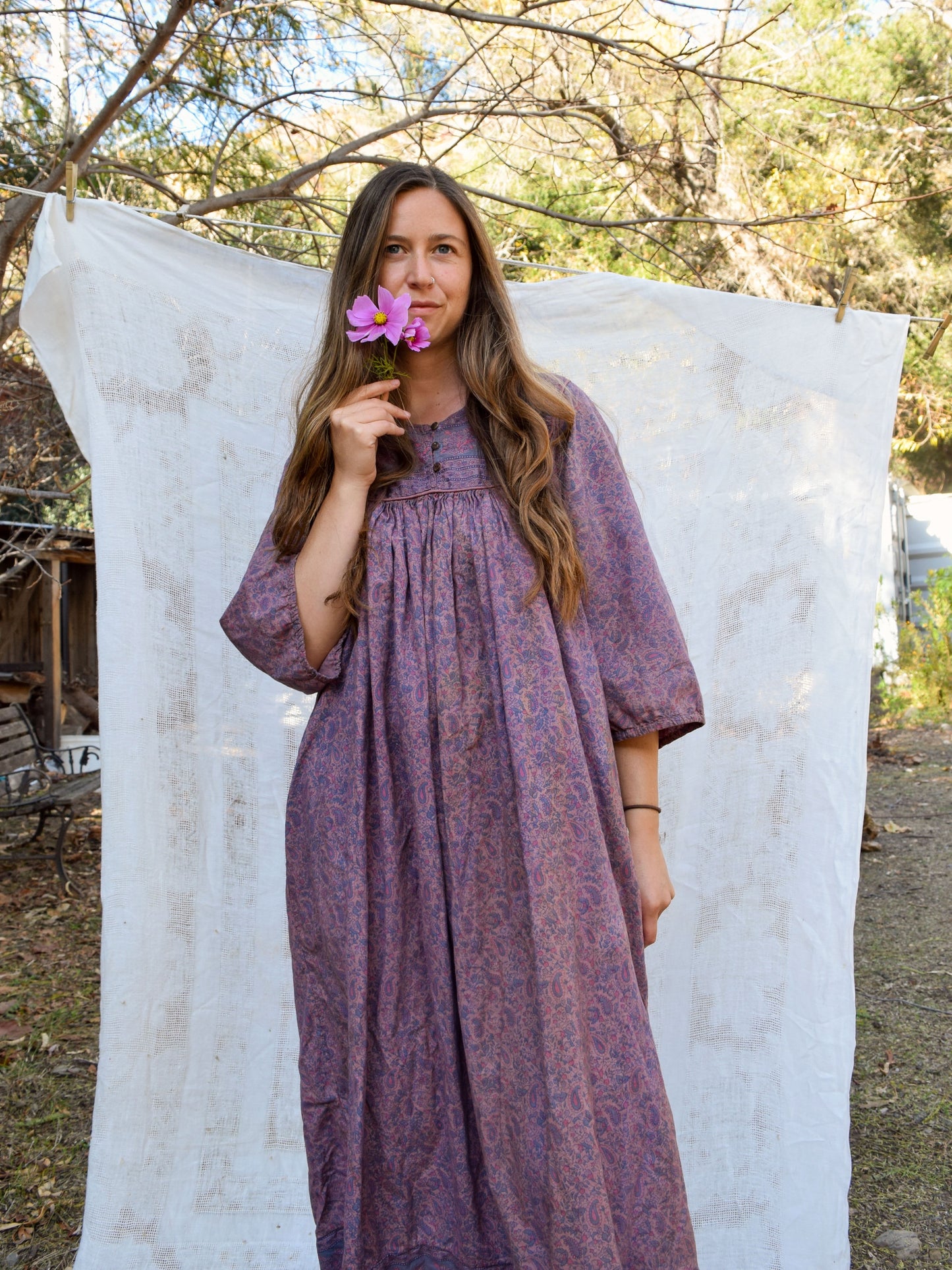 Sequoia Floral Block Printed Maxi Dress