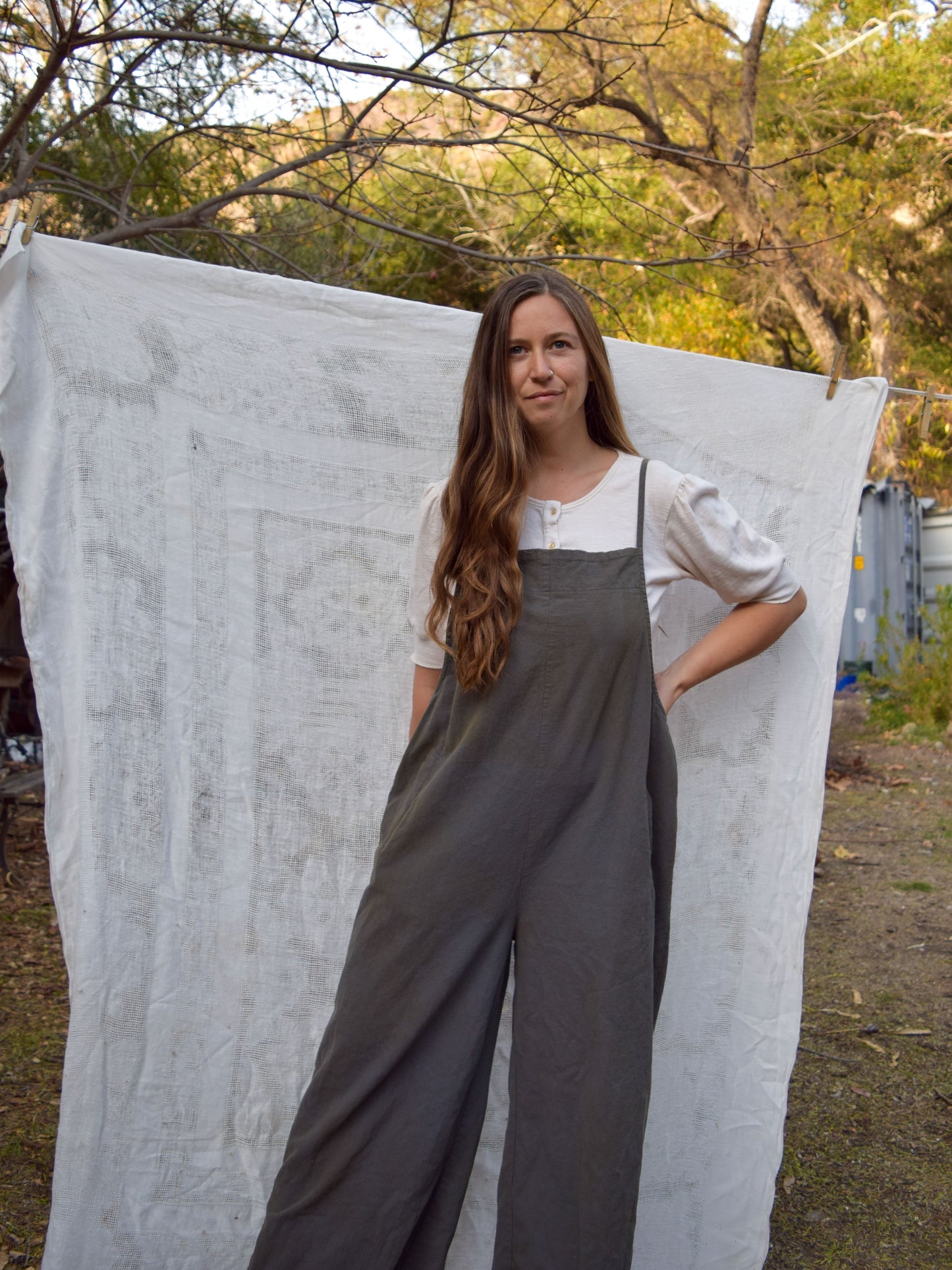 Marigold Wide Leg Overalls