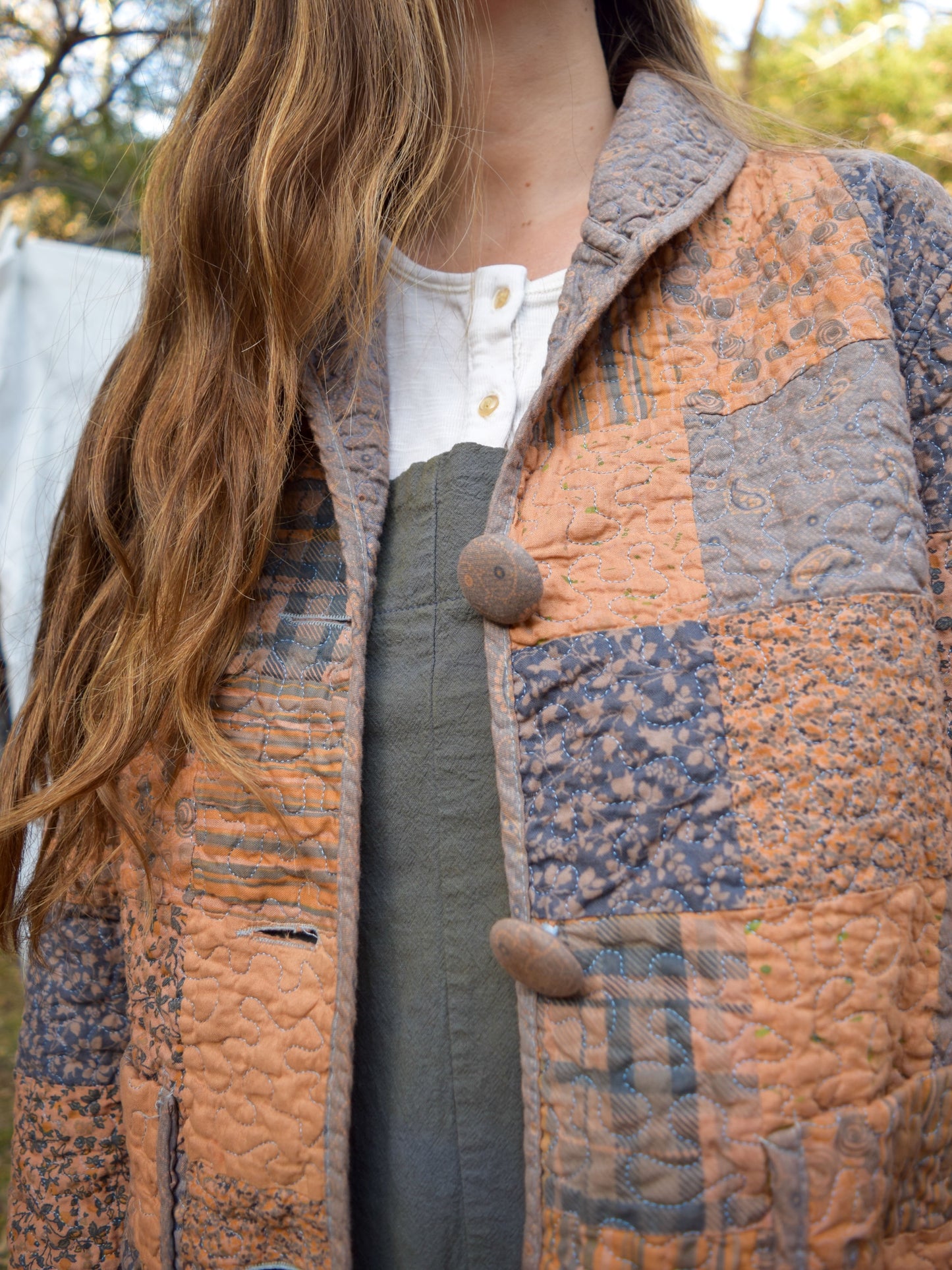 Cutch Quilted Big Button Jacket