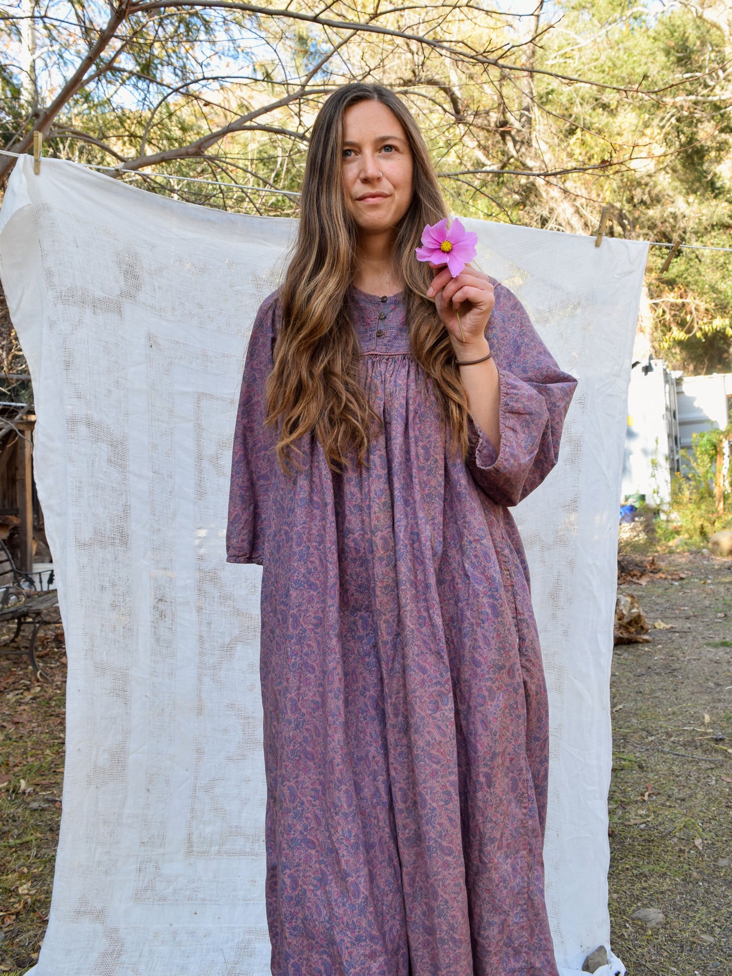 Sequoia Floral Block Printed Maxi Dress