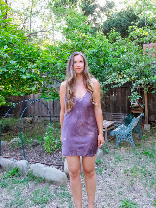 Logwood & Cutch Silk Slip Dress