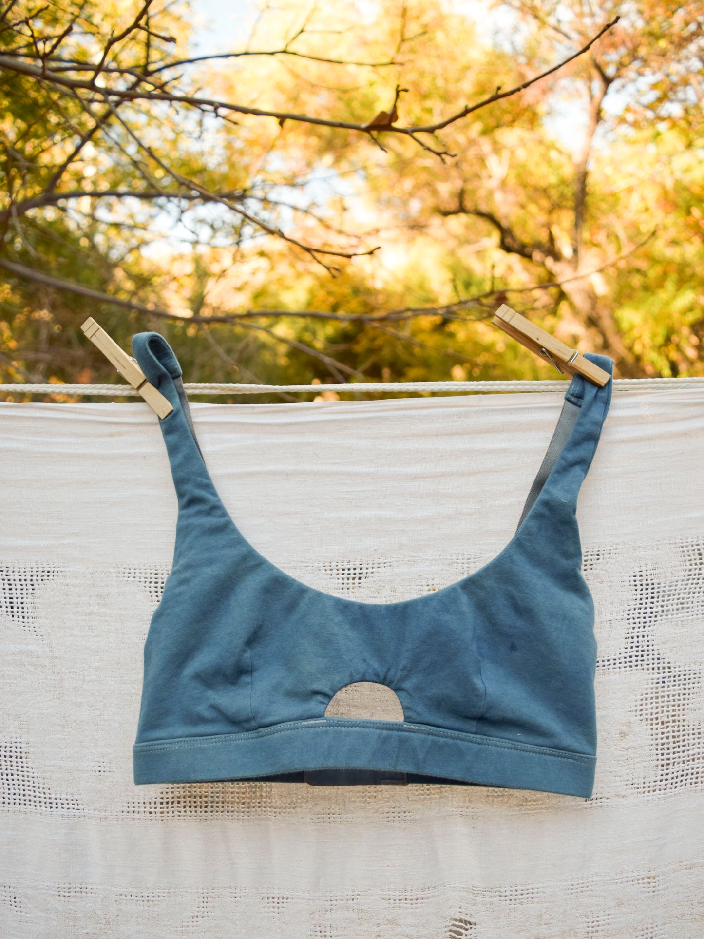 Indigo Organic Cotton Bra