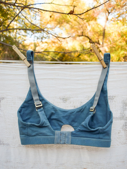 Indigo Organic Cotton Bra