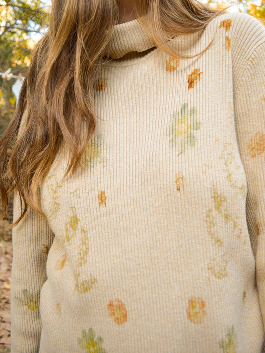 Tan Eco-printed Thermal Blouse