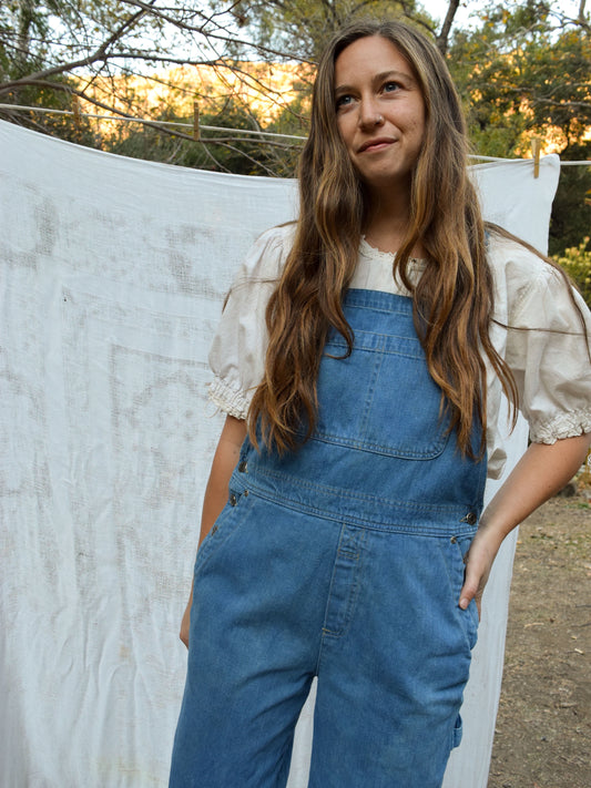 Indigo Dyed Denim Overalls