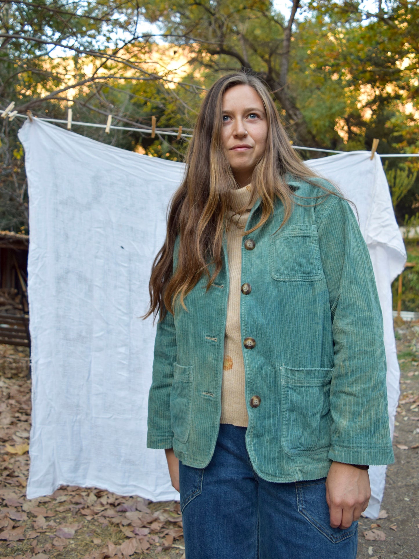 Indigo Corduroy Lined Jacket