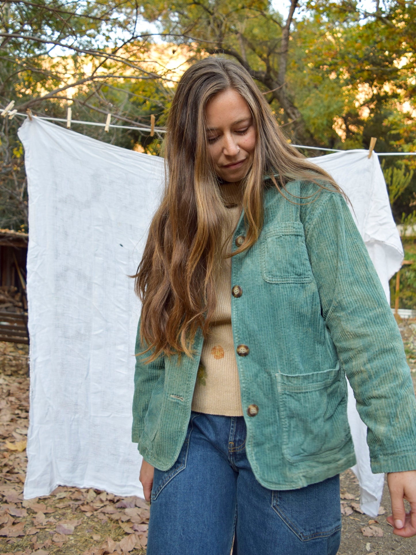 Indigo Corduroy Lined Jacket