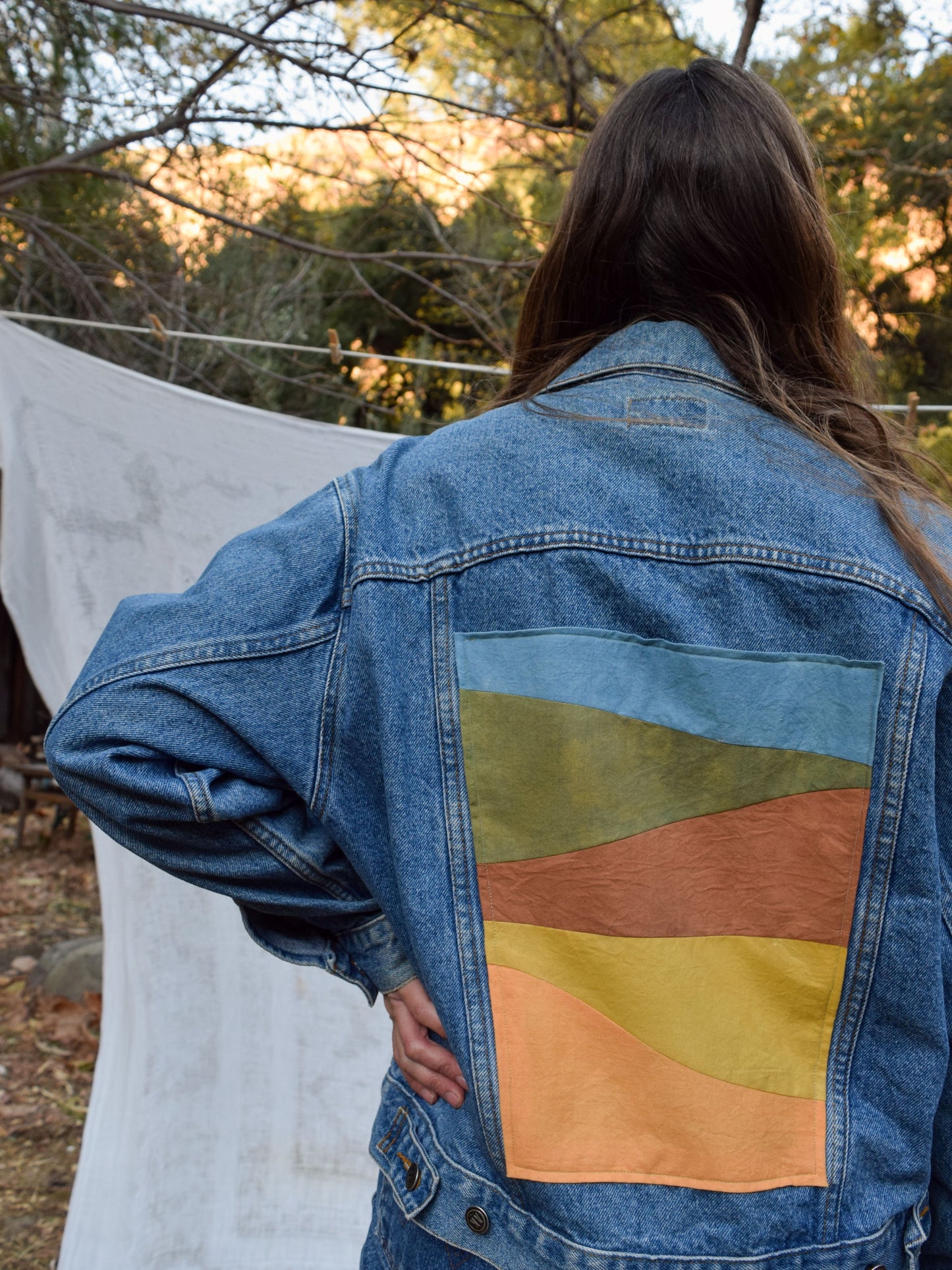 Sunset Landscape Denim Jacket