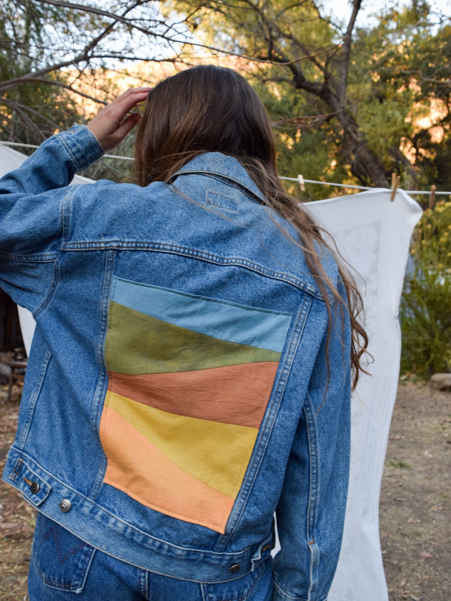 Sunset Landscape Denim Jacket