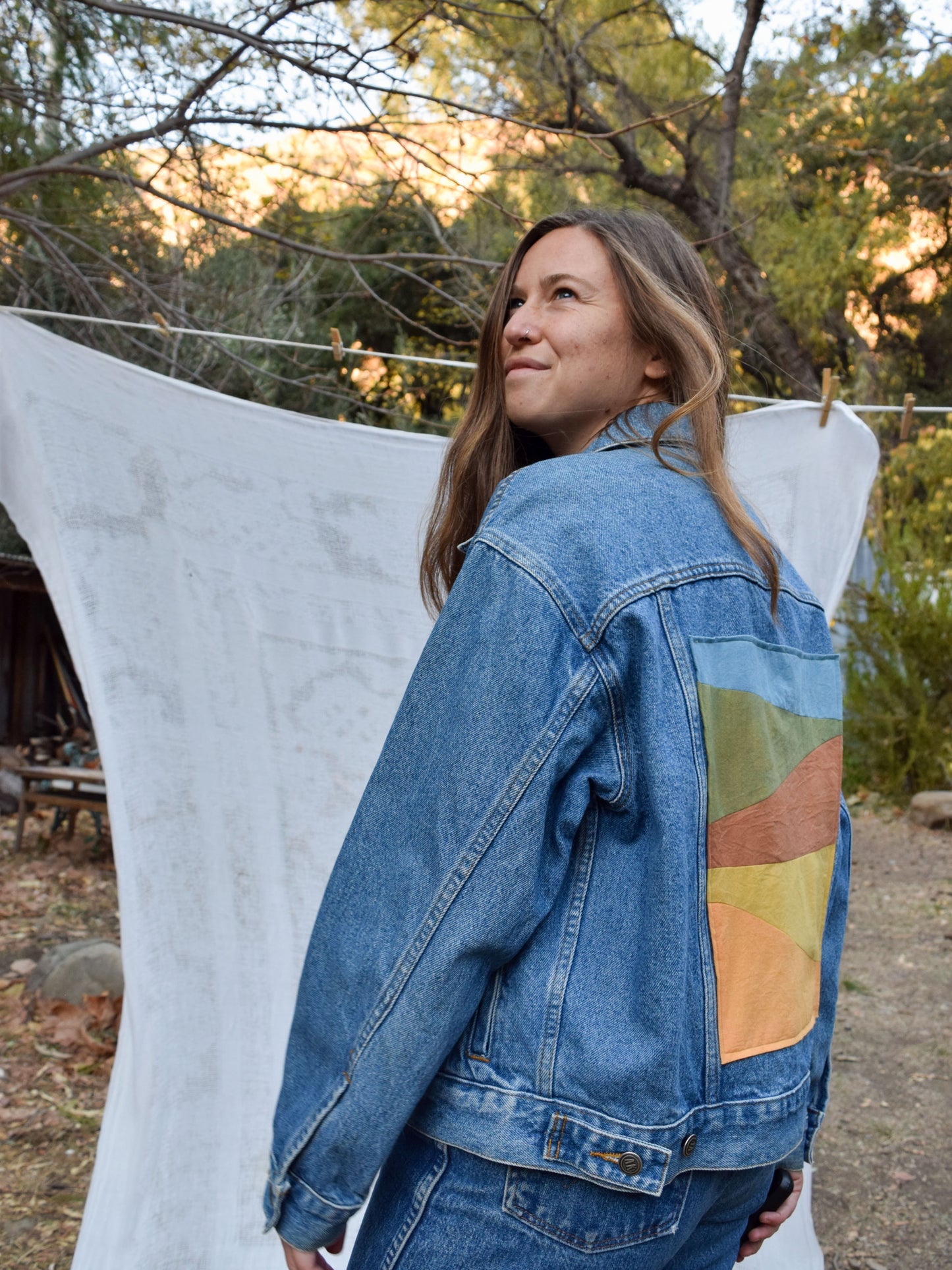 Sunset Landscape Denim Jacket