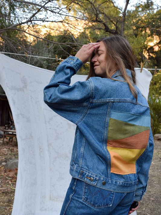 Sunset Landscape Denim Jacket