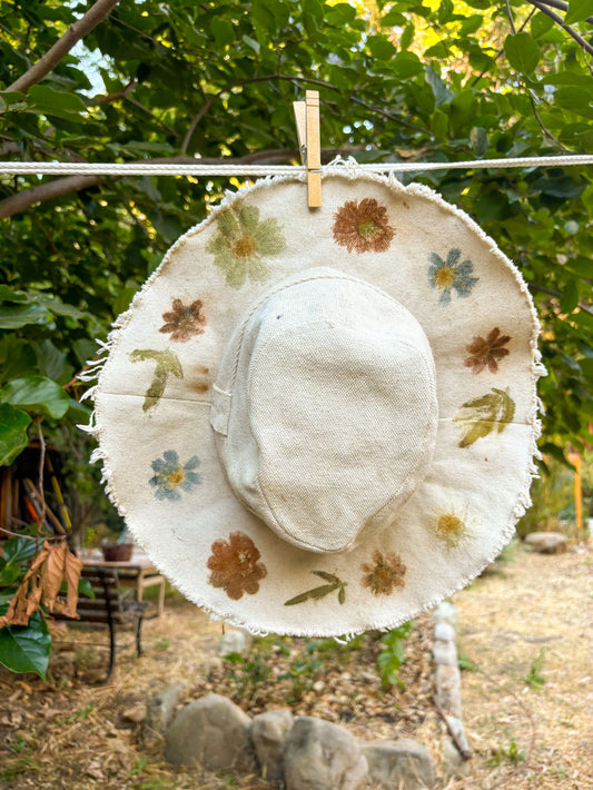 Flower Hammered Bucket Hat