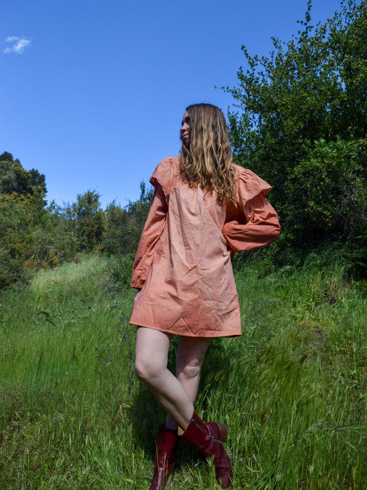 Madder Ruffle and Lace Mini Dress