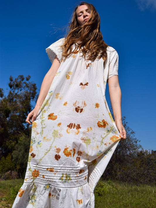 Bundle Dyed Floral Garden Maxi Dress