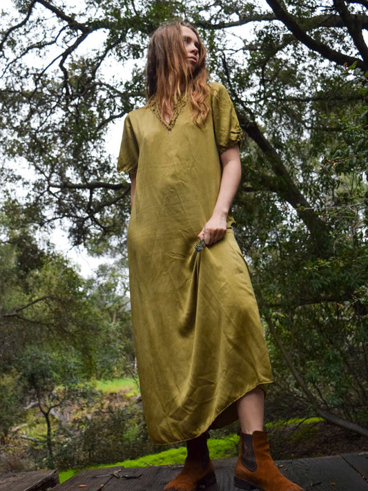 Dyer's Polypore Silk Shift Dress