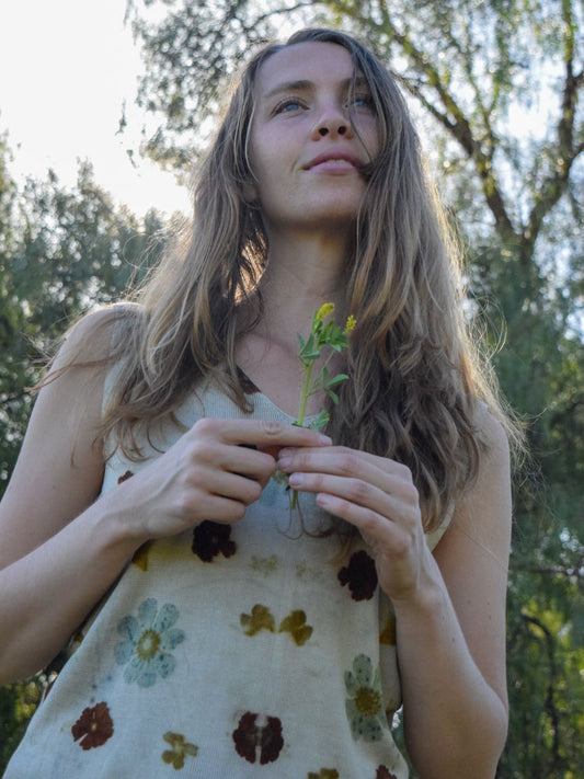 Bundle Dyed Silk Wide Strap Tank