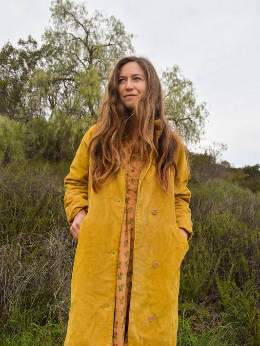 Marigold & Chesnut Corduroy Duster