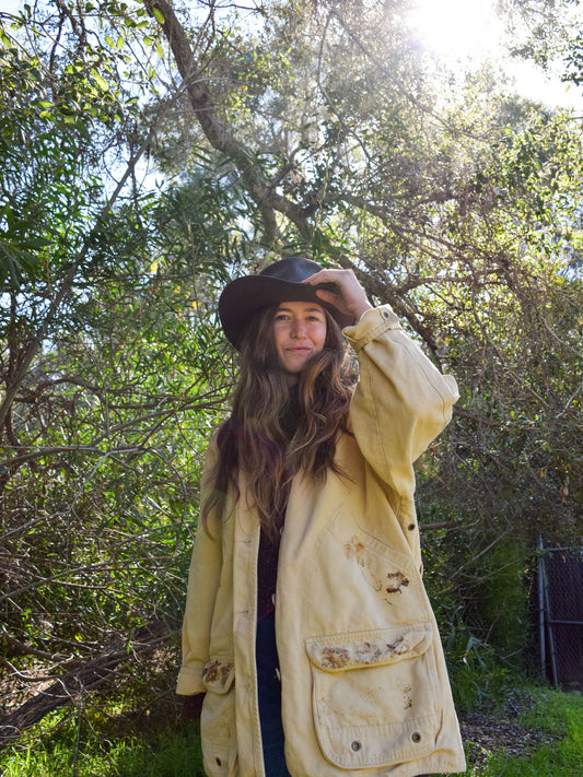 Flower Bundled Canvas Jacket