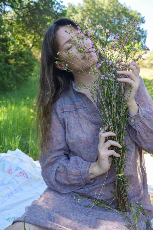 Cutch & Logwood Sheer Printed Dress