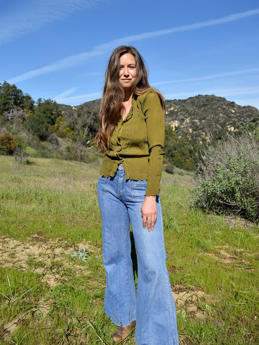 Marigold & Iron Silk Crinkled Blouse
