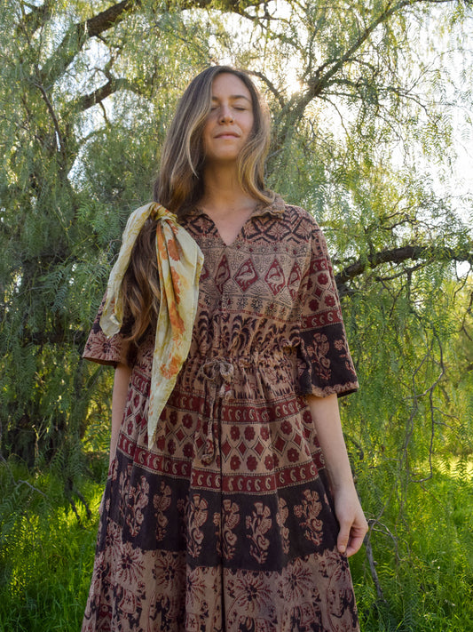 Cutch Indian Block Print Dress