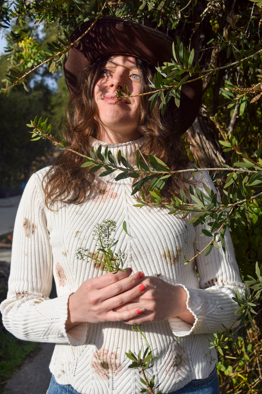 Floral Bundle Dyed Ribbed Turtleneck