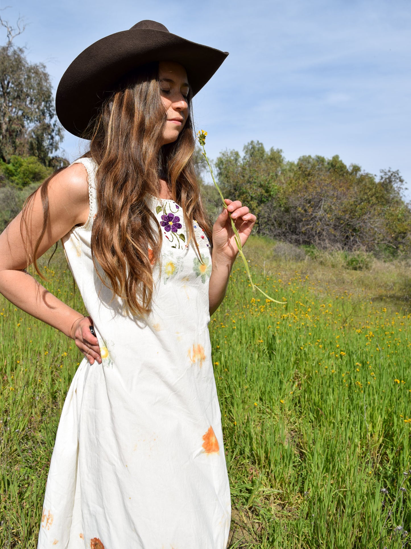 Flower Bundled & Embroidered Rainbow Dress