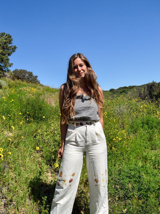 Bundle Dyed Canvas Wide Leg Trousers