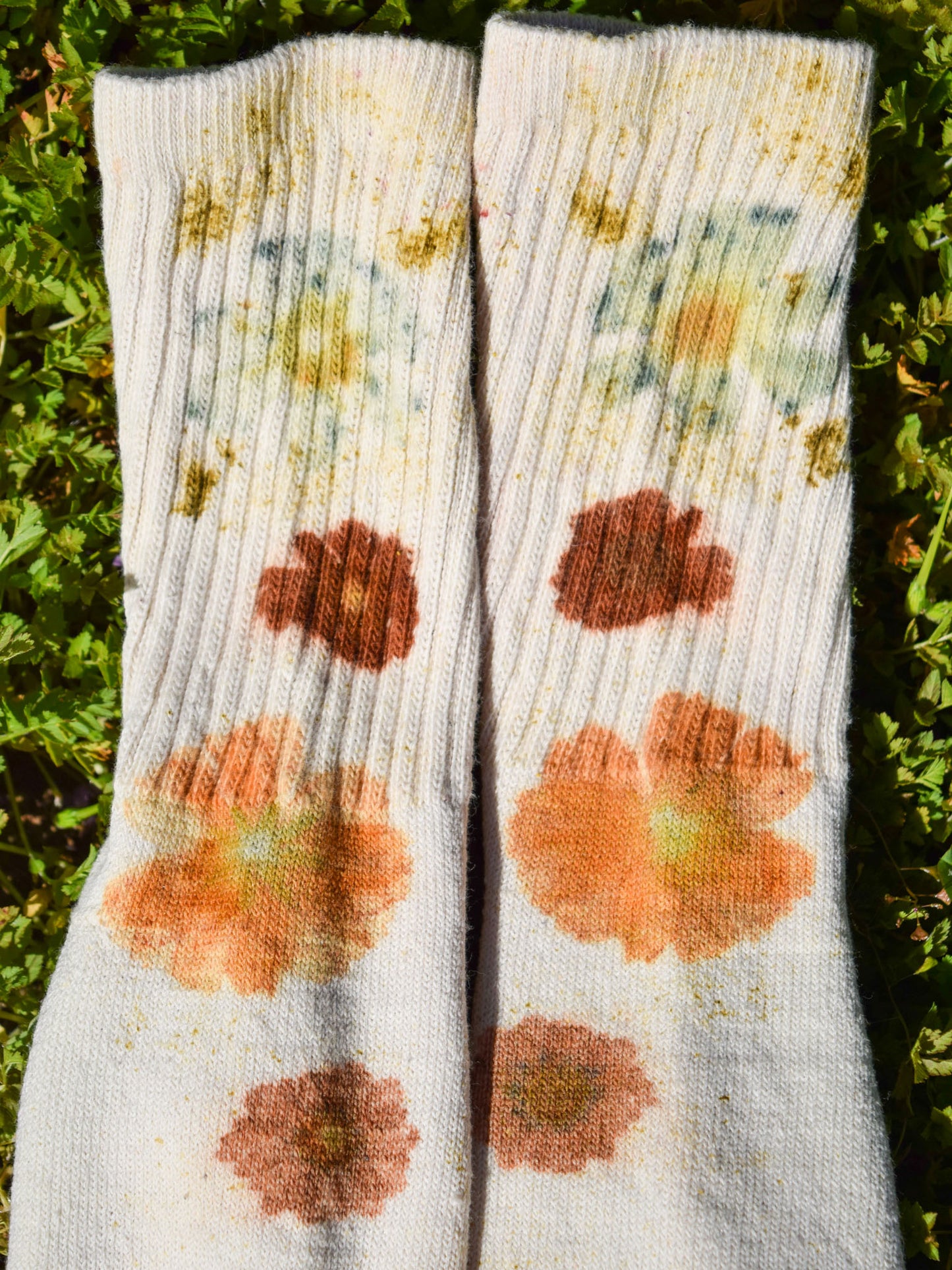 Garden Socks in Speckled Marigold