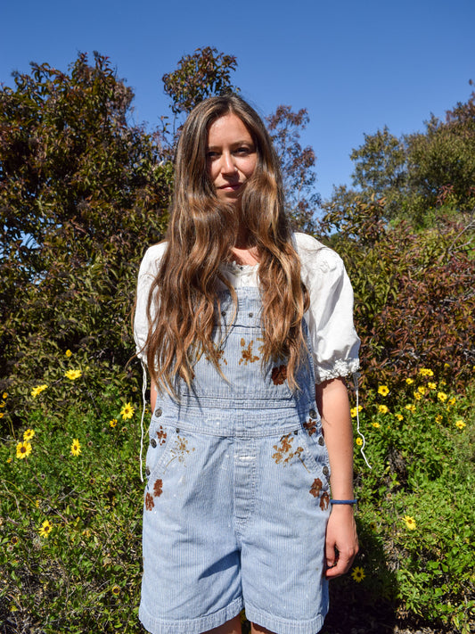 Bundle Dyed Railroad Stripe Overalls