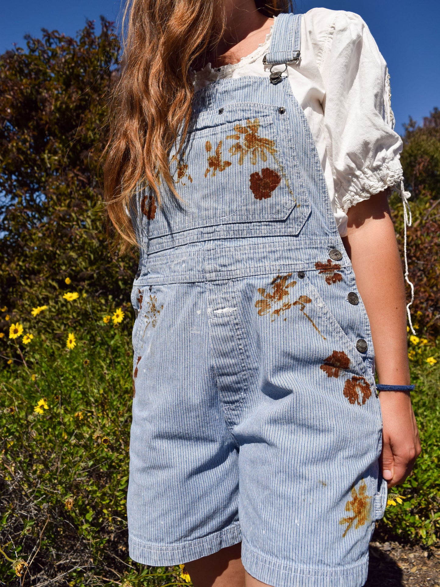 Bundle Dyed Railroad Stripe Overalls