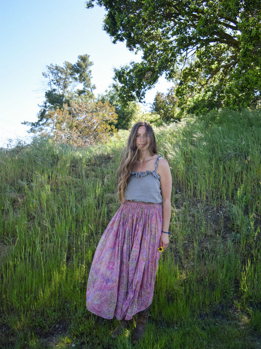 Lac & Cutch Floral Gauze Skirt