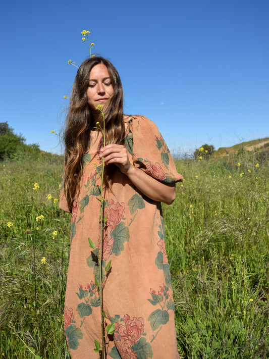 Cutch Floral Gauze Puff Sleeve Dress