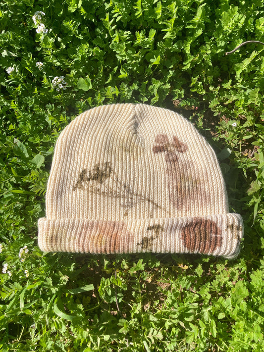 Flower Pressed Beanie - Rosemary