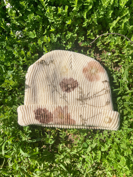 Flower Pressed Beanie - Chamomile