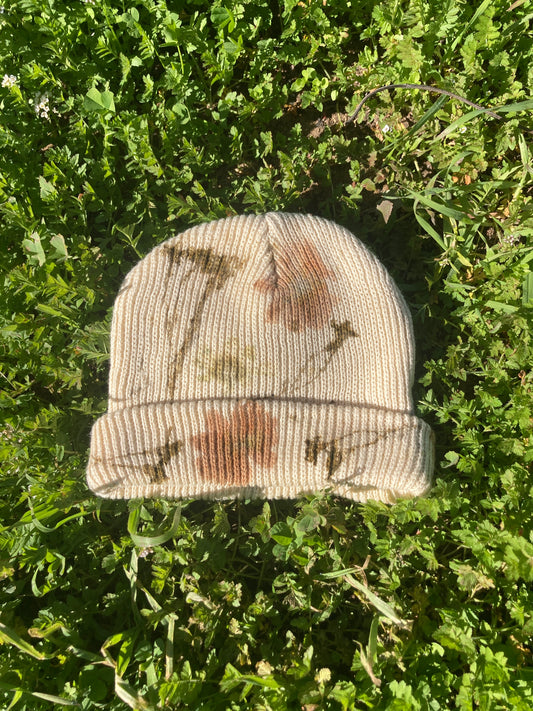 Flower Pressed Beanie - Yarrow