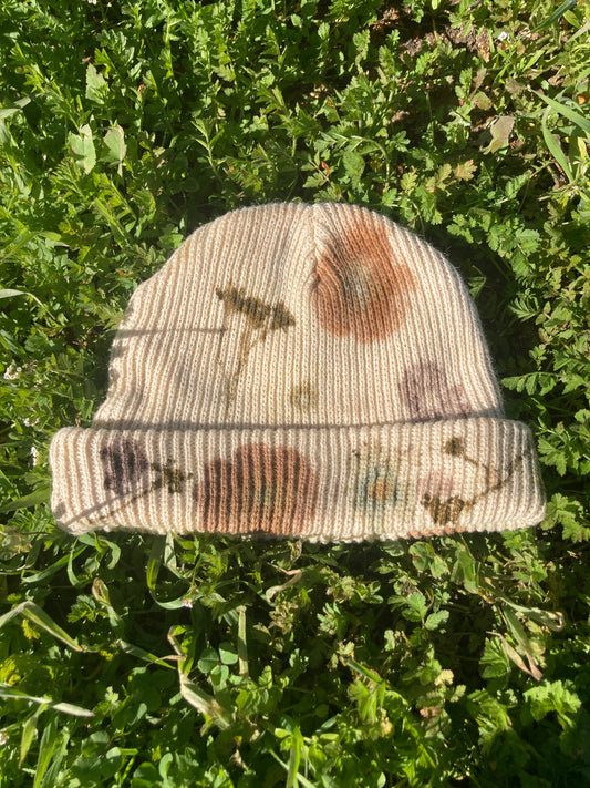 Flower Pressed Beanie - Sage