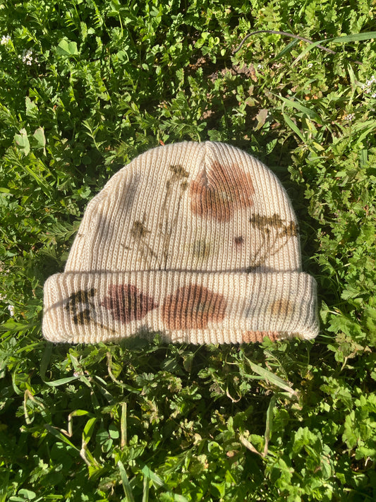 Flower Pressed Beanie - Sunflower