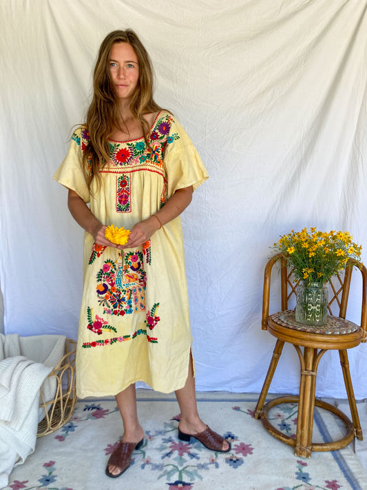 Marigold Traditional Summer Huipil Dress