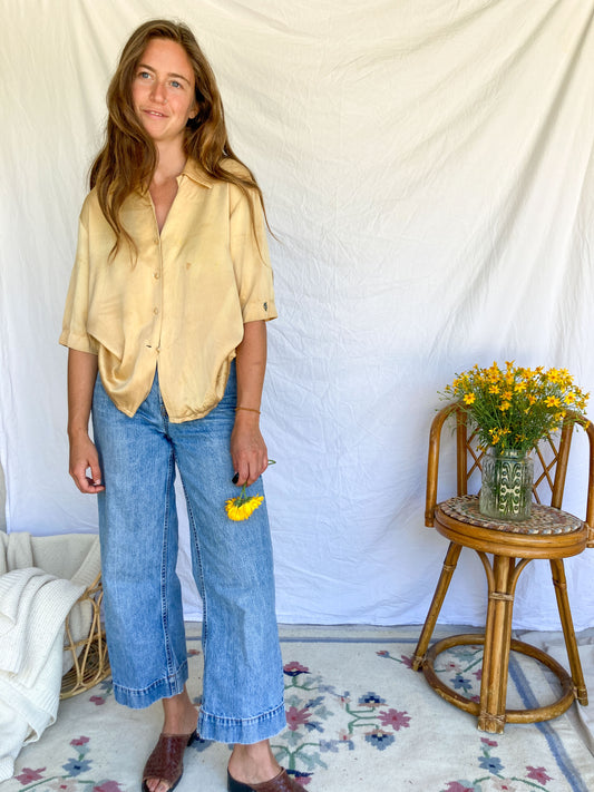 Cutch & Marigold Floral Silk Blouse