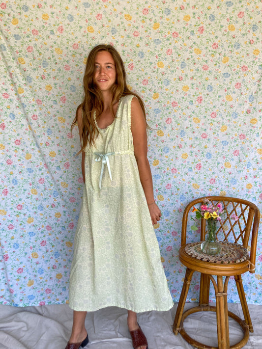 Marigold Floral Ribbon Dress